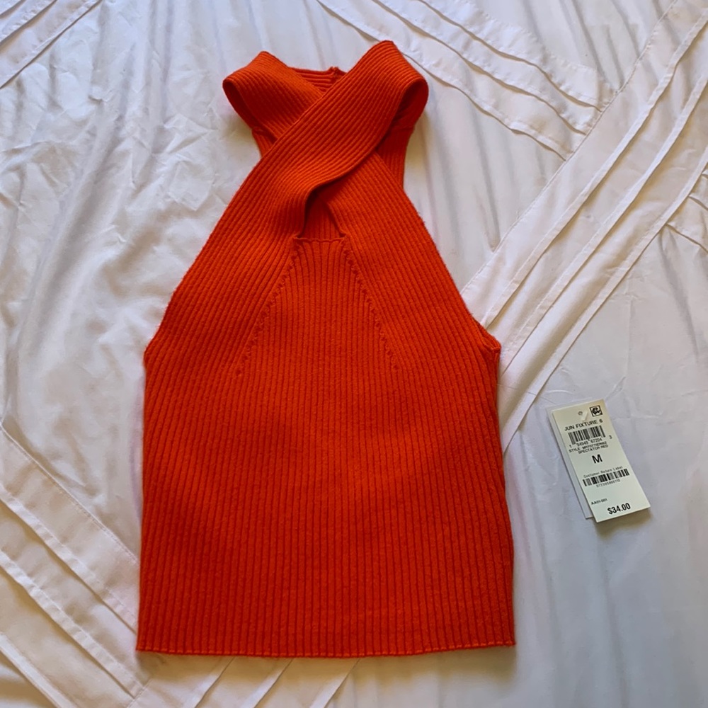 COPY - Red Ribbed Top
